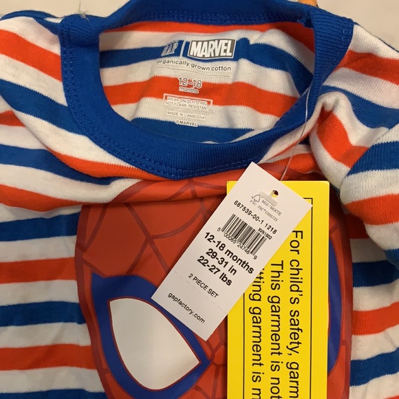 Marvel Spider-Man 100% Organic Cotton PJ Set - Picture 2 of 2